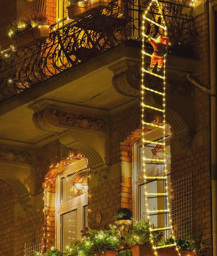 Kerstman Klimladder LED Verlichting - 1.5/3M - USB Plug - 8 Modi