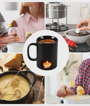 Draagbare Keramische Fondue Set - Smelt Chocolade, Kaas & Saus voor Feestjes