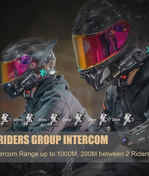 Freedconn R1 Plus Motorhelm Communicatie Systeem met 1080P Dashcam & Bluetooth