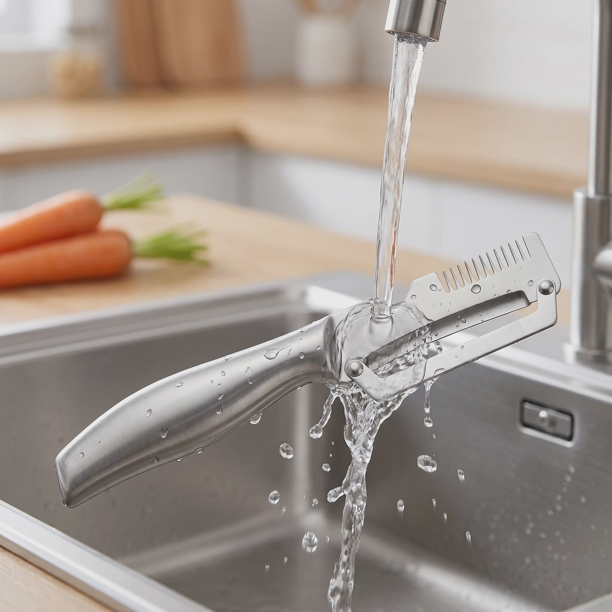 Multifunctionele 3-in-1 RVS Dunschiller: Groente, Fruit & Flesopener