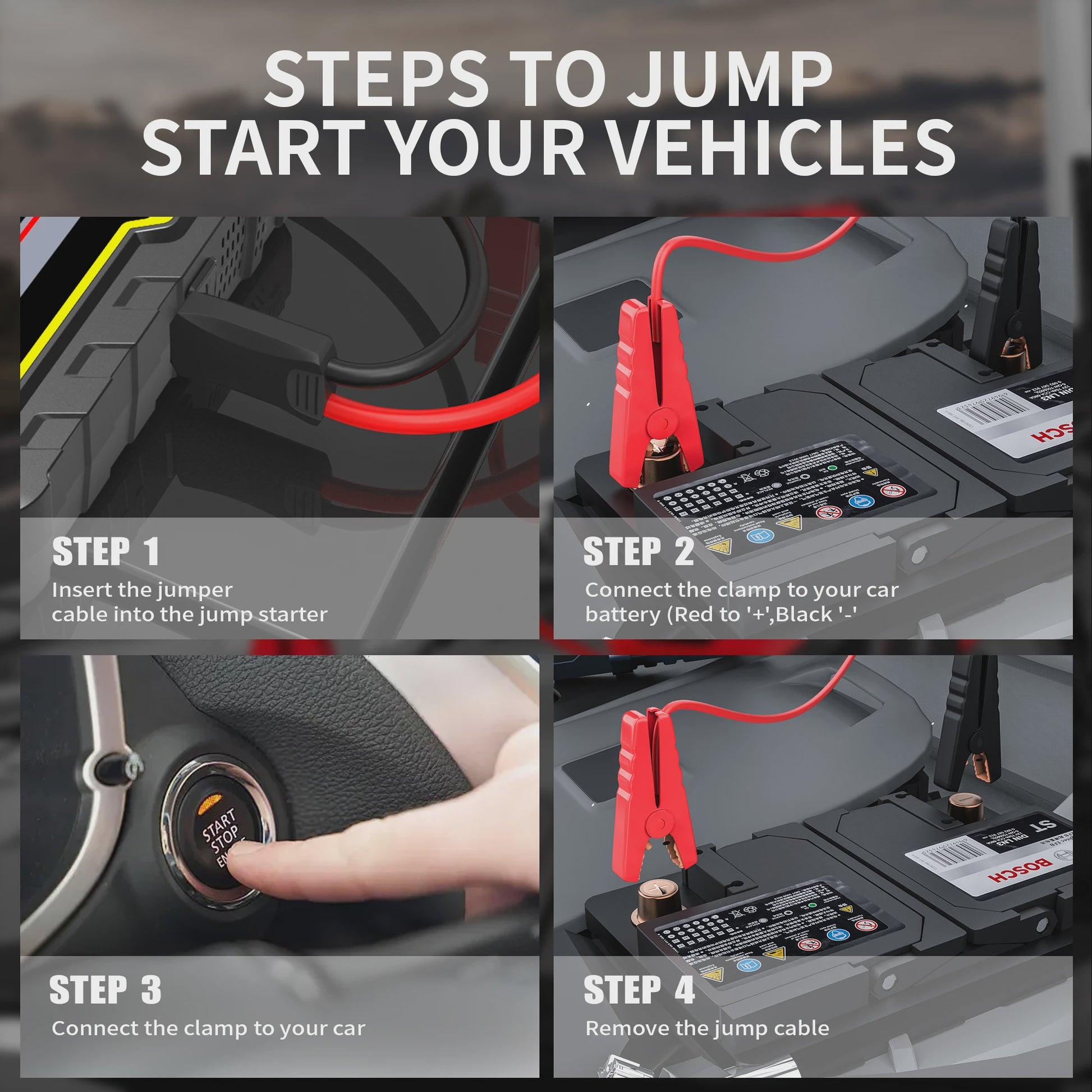 AntPower 1200A 4-in-1 Jump Starter: Krachtige Powerbank & Accubooster voor Benzine en Diesel