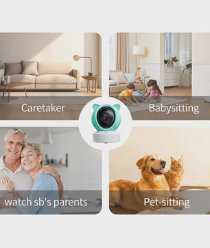 Smart WiFi Babyfoon met 5" HD Scherm, Tuya App, Intercom & Geluidsdetectie