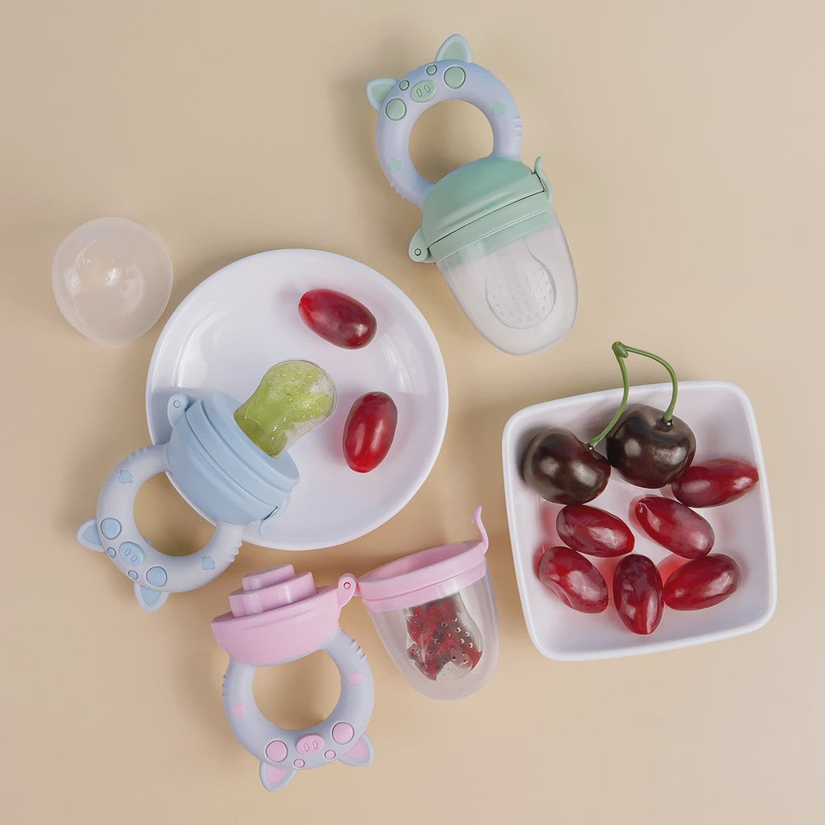 Siliconen Fruit- en Groentespeen voor Baby's en Peuters (6-36 mnd) - Bijtspeen & Voeding