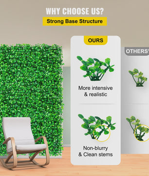 Kunstplant Muurdecoratie Buxus Hek Paneel - Realistische Groene Achterwand voor Privacy