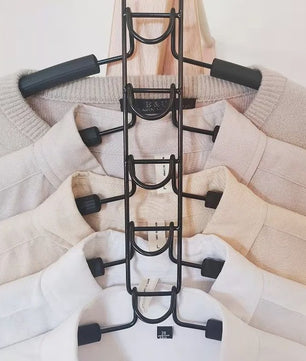 Ruimtebesparende Kledinghanger - Multi-Layer Metalen Garderobe Organizer met Antislip Schuim