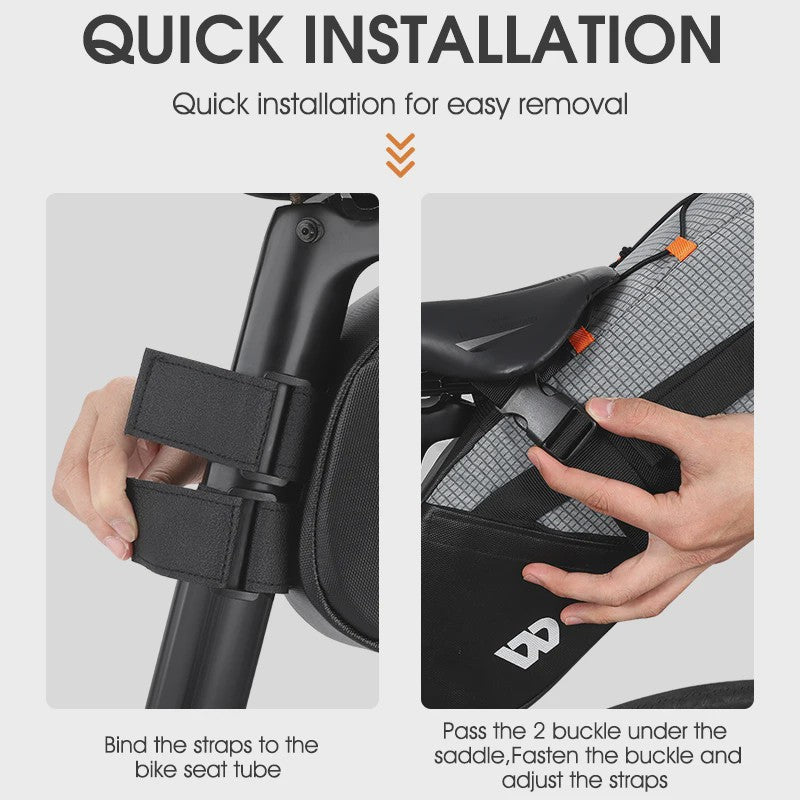 WEST BIKING Fietszadel Tas 10L - Waterdichte Onderzadel Opbergtas voor MTB & Racefiets