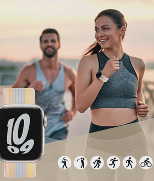 Nylon Sportband voor Apple Watch (38-49mm) - Ademend & Verstelbaar met Klittenband