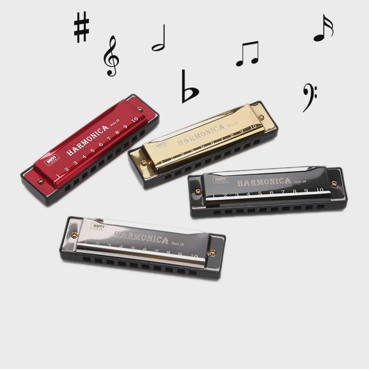 Diatonische C-Harmonica 10 Gaten - Ideaal voor Beginners, Studenten & Kinderen - Inclusief Beschermhoes