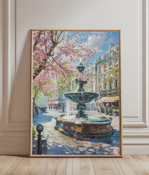 Franse Parijse Stadsgezichten Aquarel Kunst Posters Canvas Prints Wanddecoratie