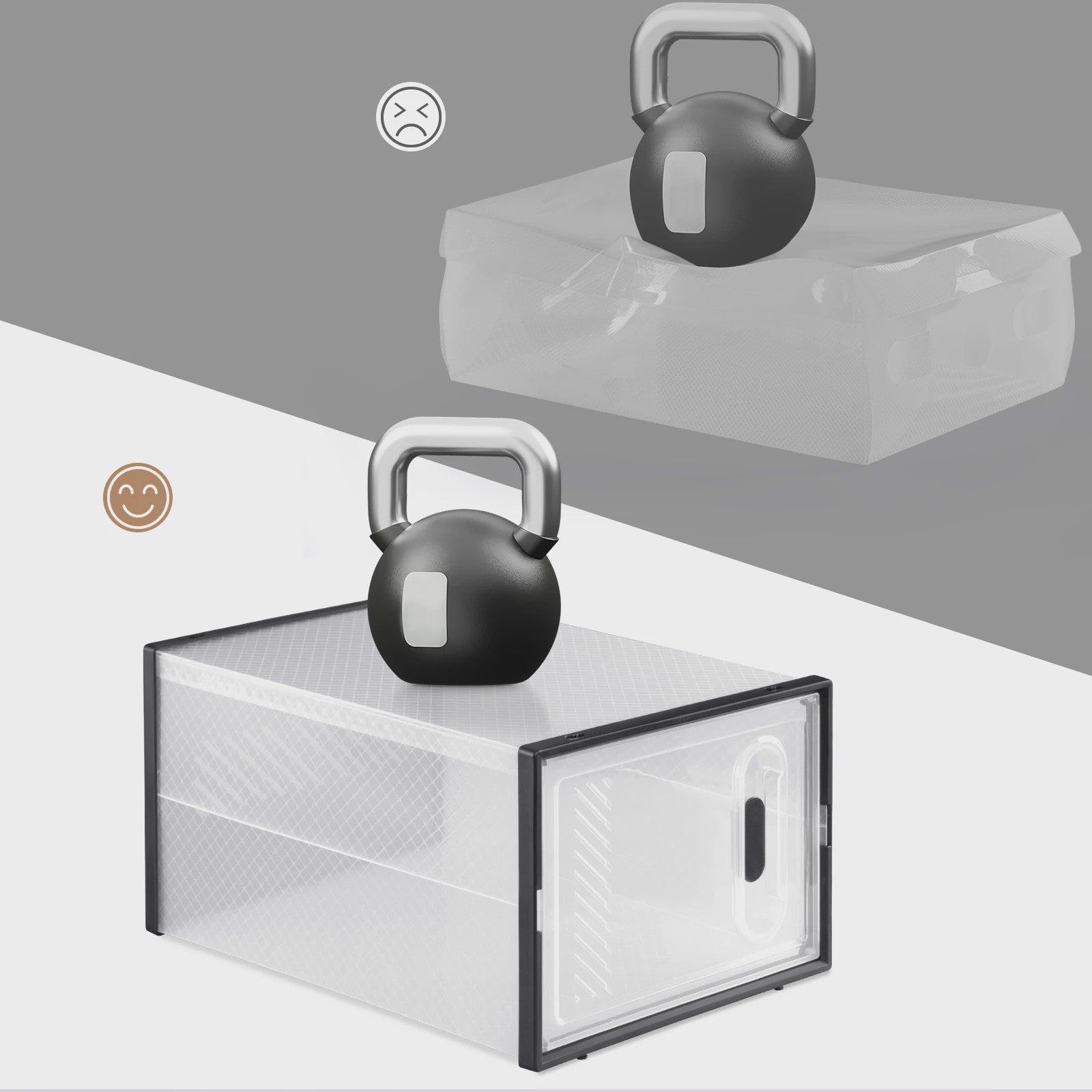 Stapelbare Transparante Schoenenboxen met Magneetdeur - 8, 12 of 18 Stuks