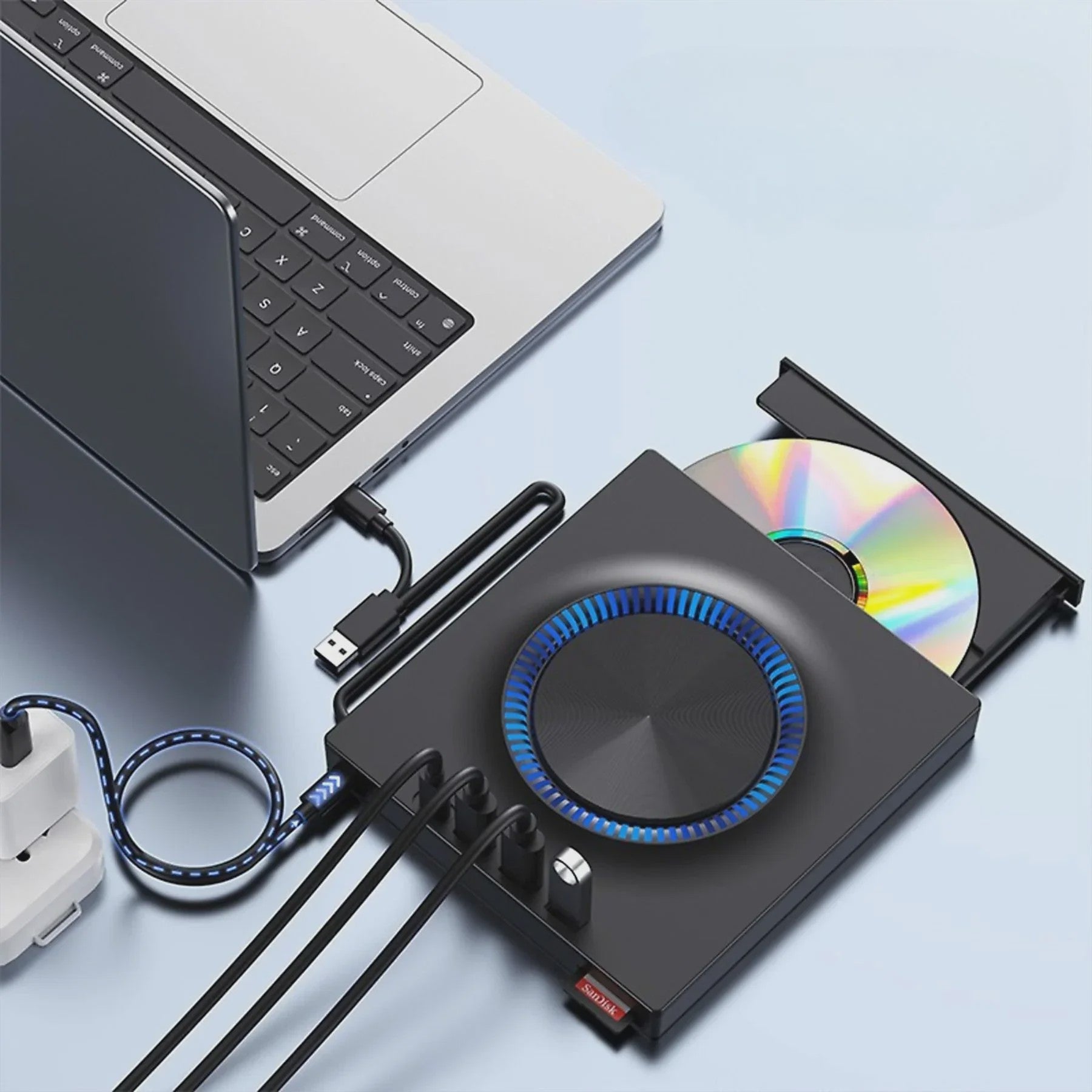Draagbare Externe USB 3.0 Blu-ray/DVD Brander voor Laptop & Desktop