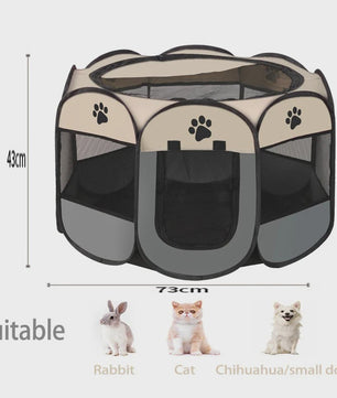 Opvouwbare Dierenren - Octagonale Katten- en Hondentent van Duurzaam Oxford Doek - Draagbaar en Veilig