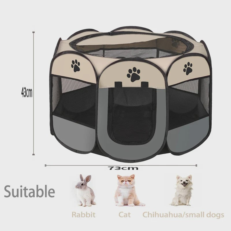 Opvouwbare Dierenren - Octagonale Katten- en Hondentent van Duurzaam Oxford Doek - Draagbaar en Veilig