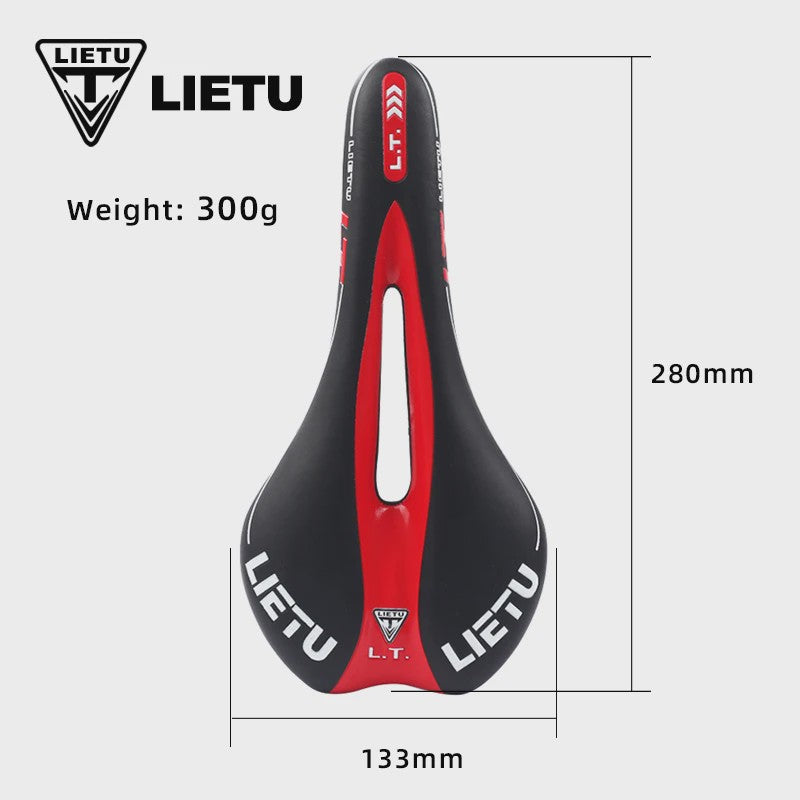 LIETU Fietzadel - Comfortabel MTB & Racefiets Zadel met Siliconen Gel Kussen en Antislip Grip