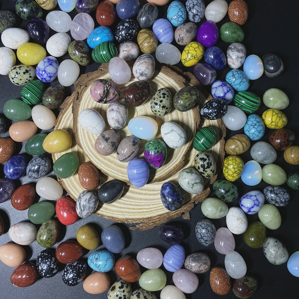 Natuurstenen Ei - Kleine Gepolijste Steen voor Meditatie, Stressverlichting & Decoratie