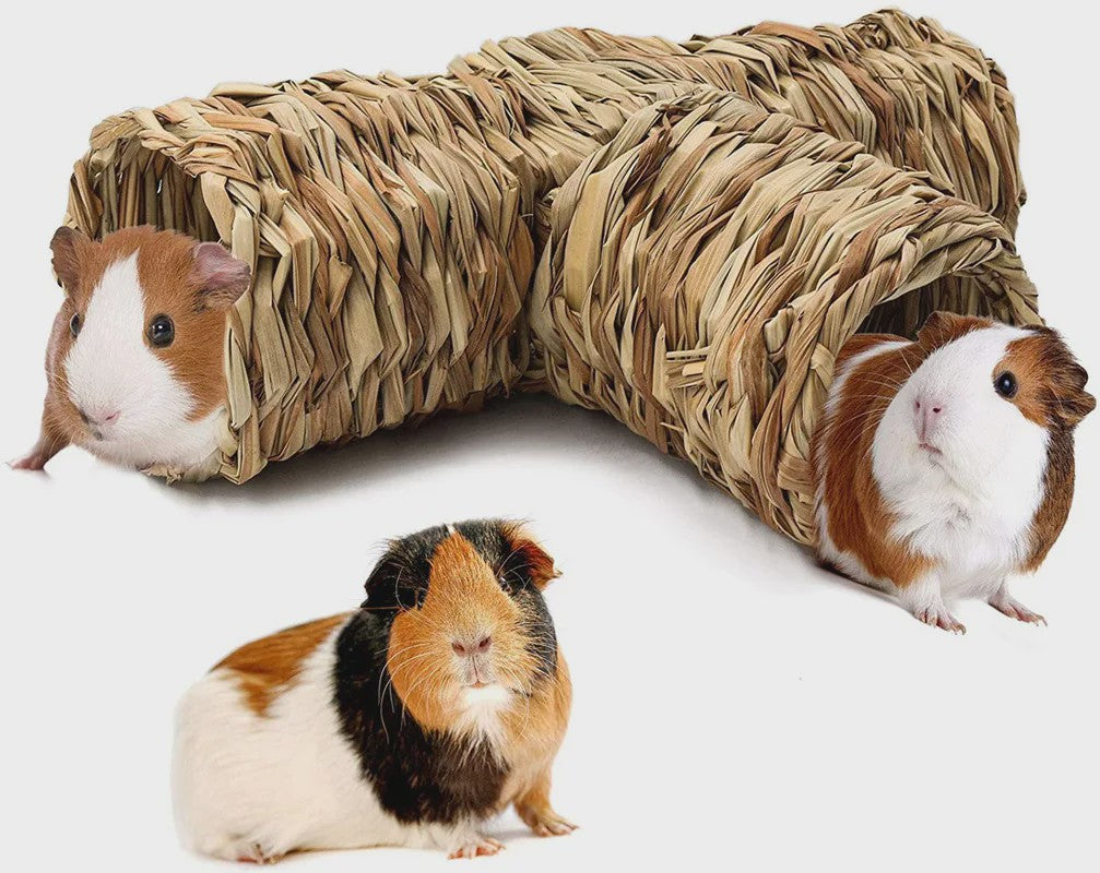Vouwbaar Gras Nest Huisje voor Konijn, Hamster & Cavia - Natuurlijk Kauwspeelgoed