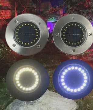 8/20 LED Solar Grondspots - Waterdichte Buitenverlichting voor Tuin, Pad & Terras