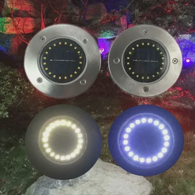 8/20 LED Solar Grondspots - Waterdichte Buitenverlichting voor Tuin, Pad & Terras
