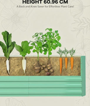 Verhoogd Kweekbed Metaal - Roestvrij & Eenvoudig te Monteren - Ideaal voor Groenten, Bloemen & Kruiden