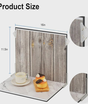 Dubbelzijdig Fotografie Achtergrondbord met 18 Patronen voor Product & Food Fotografie