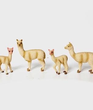 Realistische Alpaca & Kameel Figuren Set - Handgeschilderd, Educatief Speelgoed