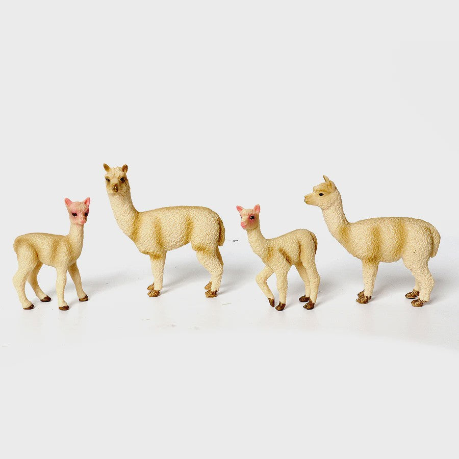 Realistische Alpaca & Kameel Figuren Set - Handgeschilderd, Educatief Speelgoed