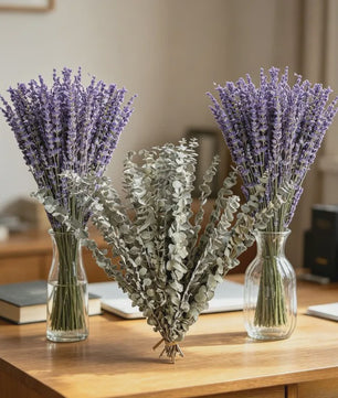 Natuurlijke Gedroogde Lavendel & Eucalyptus Set - 147 Stuks Decoratie