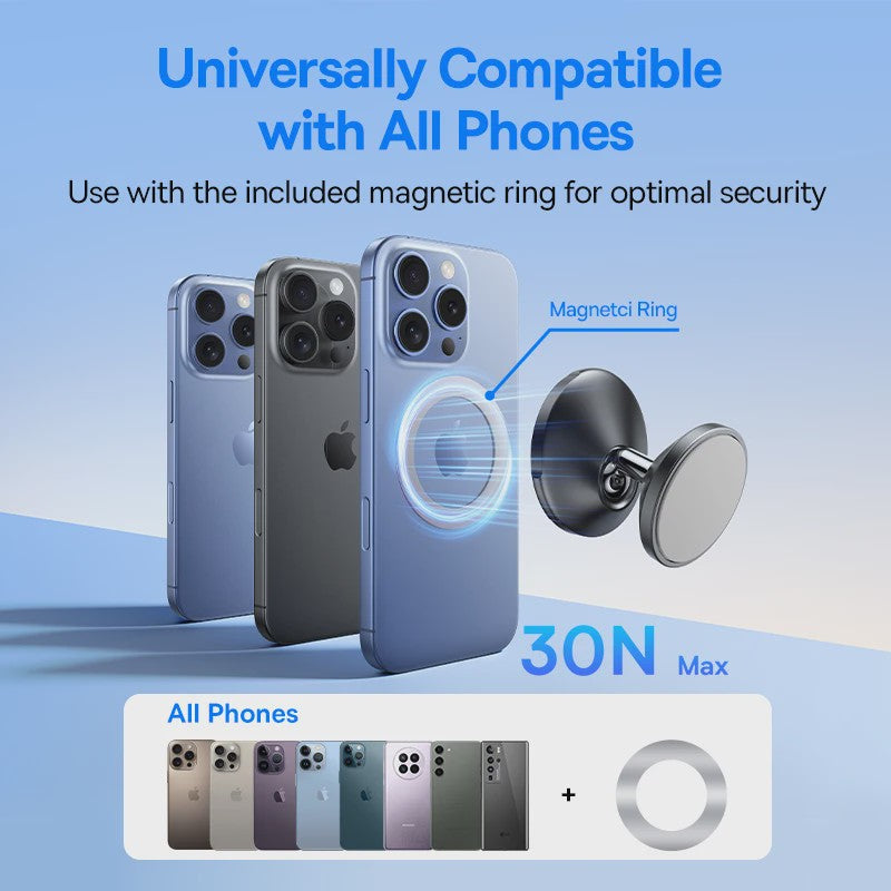 Baseus Magnetische Autohouder voor Telefoon - Universeel, 720° Draaibaar & Sterk