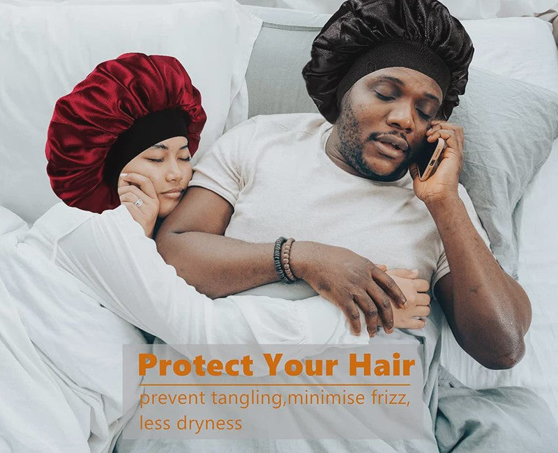 3-delige Set Zijdezachte Durags, Wave Caps & Satin Bonnets - Unisex