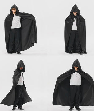 Unisex Kap met Capuchon - Lange Halloween Cape voor Kinderen en Volwassenen