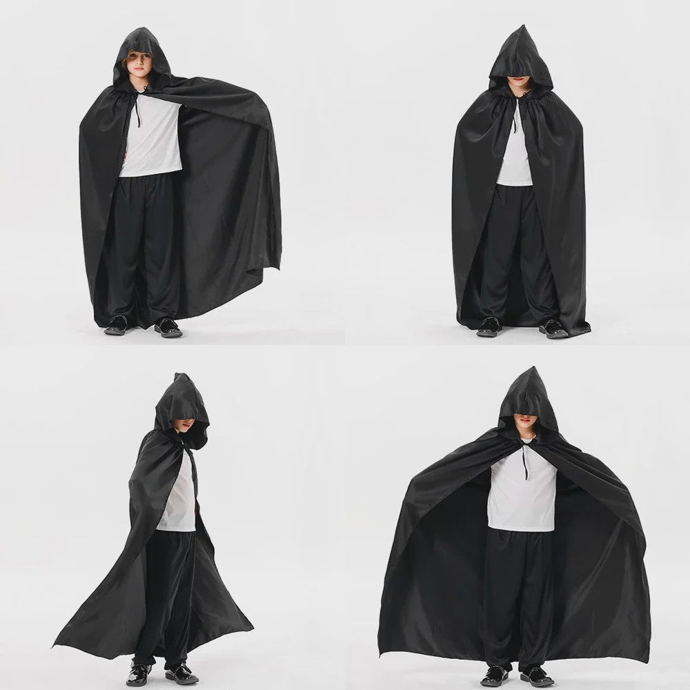 Unisex Kap met Capuchon - Lange Halloween Cape voor Kinderen en Volwassenen
