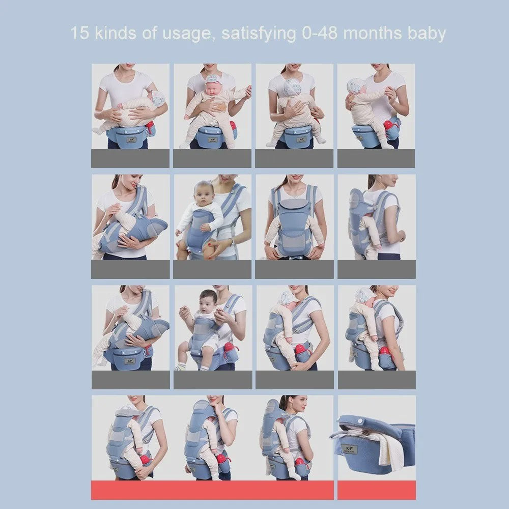 Ergonomische Baby Draagzak - Heupzitje, Rugdrager & Wikkeldoek voor Baby's
