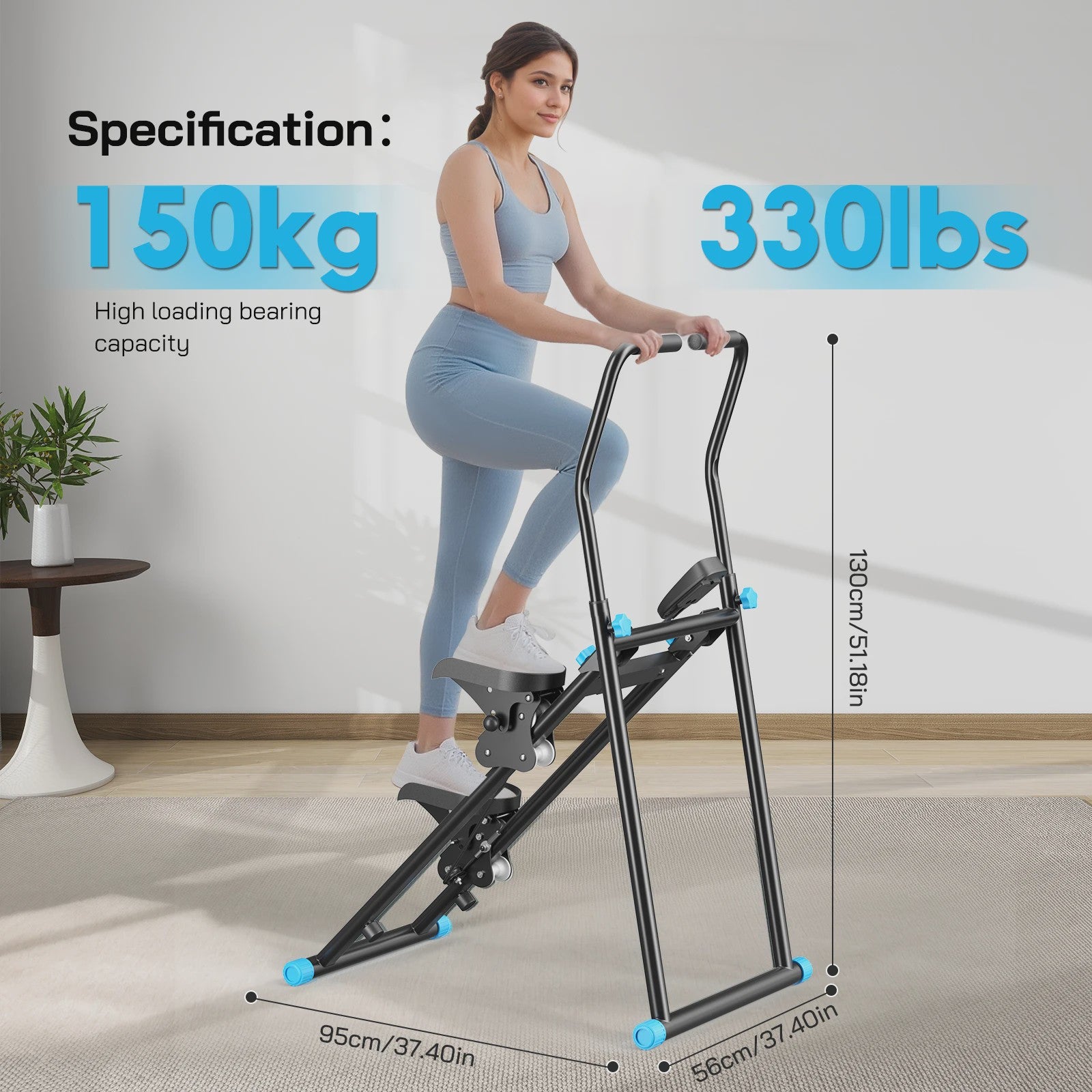 New Version Vertical Climber Machine -Compact Folding Cardio Stepper for Full-Body Workout,Ideal for Home Gym Exercise Equipment