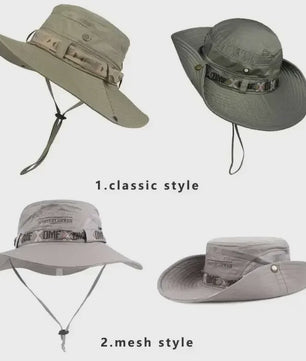 Herfst/Winter Heren Bucket Hat - UV Bescherming, Mesh Panterhoed voor Buitenactiviteiten