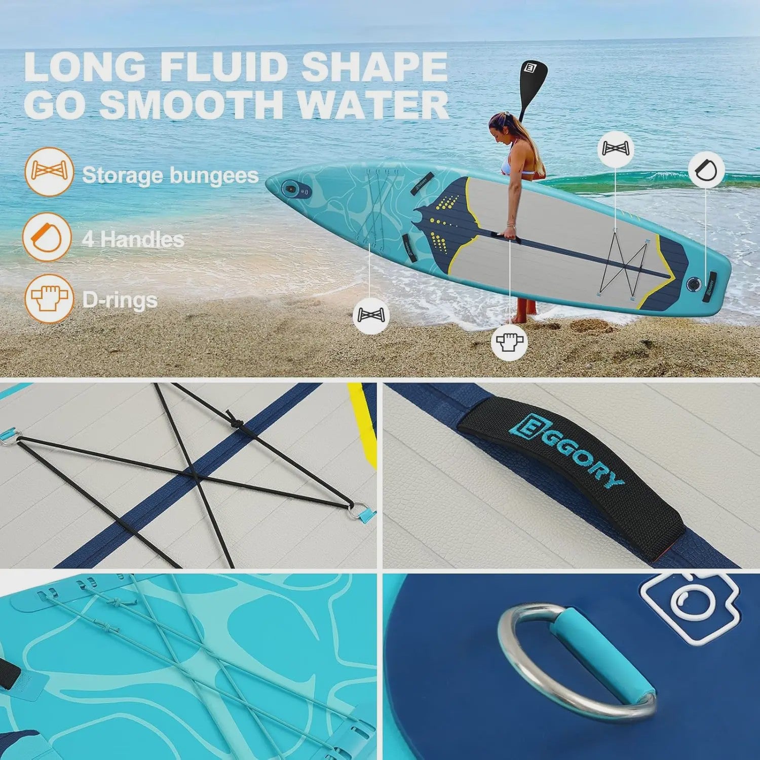 Opblaasbaar Stand Up Paddle Board (SUP) 10'11'' - 33'' Breed - 180kg Capaciteit - Complete Set voor Beginners