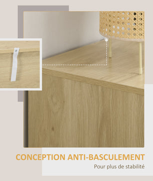 Bohemian Commode met 4 Lades - Natuurlijk Design voor Woonkamer & Hal