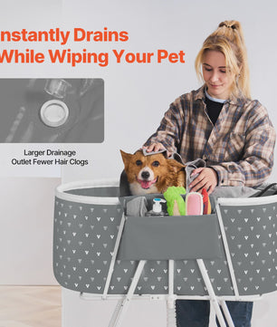 Opvouwbaar Hondendouchebad - Verhoogd & Ruimtebesparend - Ideaal voor Kleine tot Middelgrote Honden & Katten