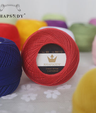 Rhapsody Garen Maat 80 - 100% Egyptisch Katoen voor Haken, Breien & Macramé - 31 Kleuren