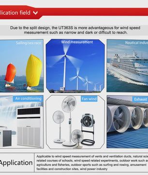 UNI-T UT363S Digitale Anemometer - Windsnelheid & Temperatuurmeter