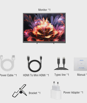 Anmite 10.5" Draagbare Monitor - 1280P HDR, 15:10 Beeldverhouding, Touchscreen Optioneel