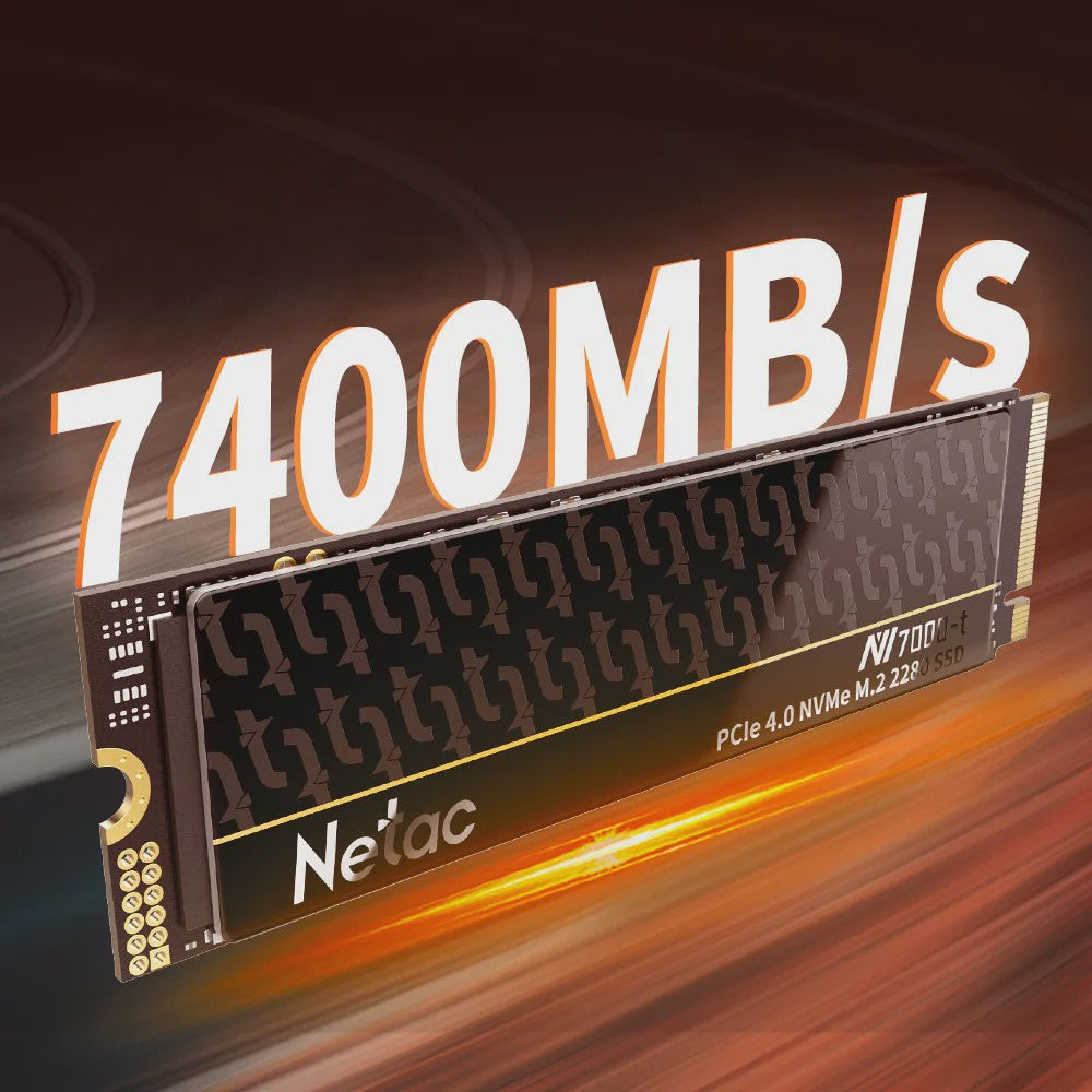 Netac NV7000-t NVMe SSD 2TB PCIe 4.0 M.2 2280 - 7400MB/s Leessnelheid