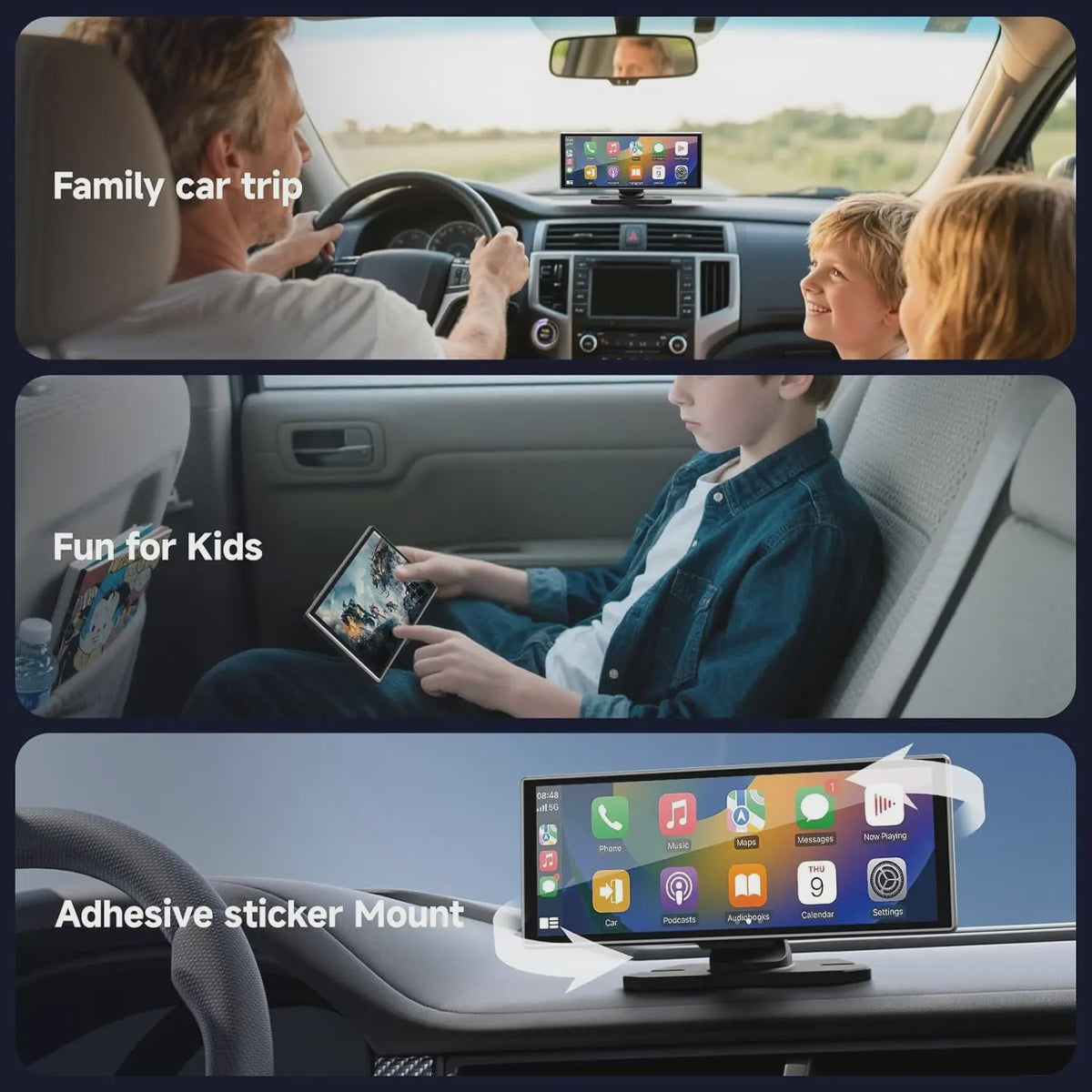 Universele 11.26" Draadloze CarPlay & Android Auto Multimedia Auto Scherm