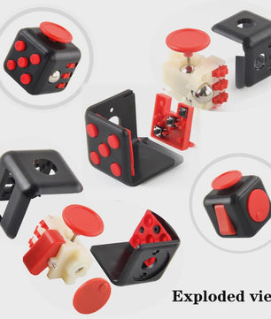 Fidget Cube & Dodecahedron: 6/12 Zijden Stressverlichter & Sensorisch Speelgoed