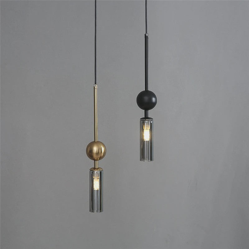 Luxe Scandinavische Hanglamp Goud/Zwart met Glas - Sfeervolle Verlichting voor Eetkamer, Slaapkamer of Nachtkastje