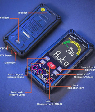 KAIWEETS KM601S/KM602 Digitale Multimeter: Smart & Manual, True-RMS, 10000/6000 Counts, Zaklamp