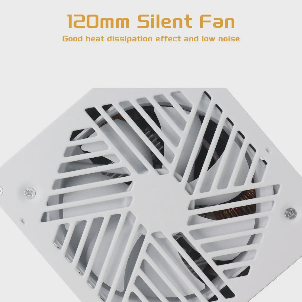 T.F.Skywindintl 750W ATX Gaming Voeding - Wit, Non-Modular, 85% Efficiëntie