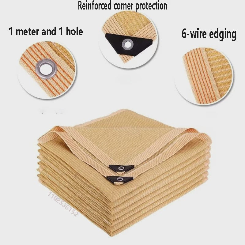 UV-Bestendige Schaduwdoek HDPE - Koffiebruin - Zonwering voor Tuin, Balkon & Auto