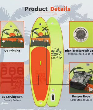 FunWater Opblaasbaar SUP Board 335x84x15cm - Anti-slip, Complete Set