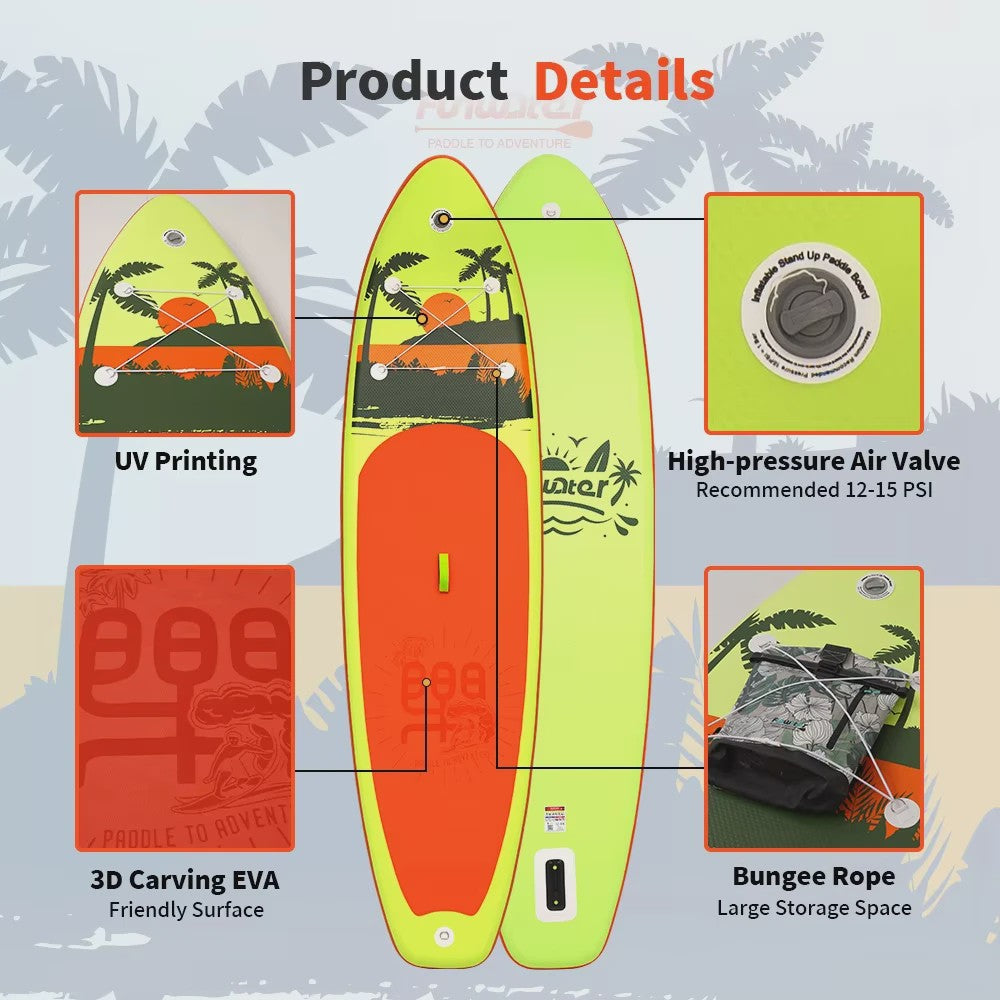 FunWater Opblaasbaar SUP Board 335x84x15cm - Anti-slip, Complete Set