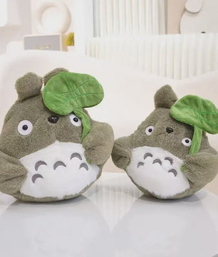 Schattige Totoro Pluche Knuffel met Lotusblad - Japans Kawaii Stijl Cadeau